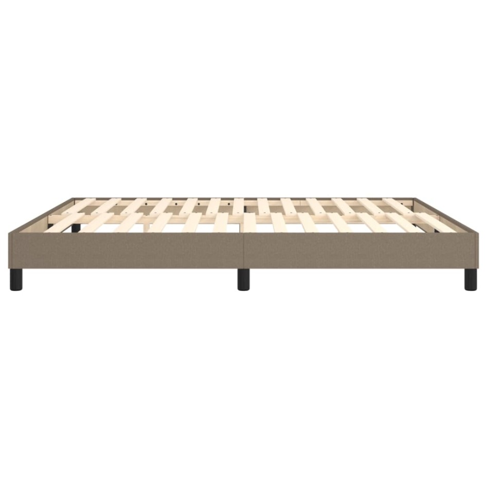 Estructura de cama box spring tela gris taupe 160x200