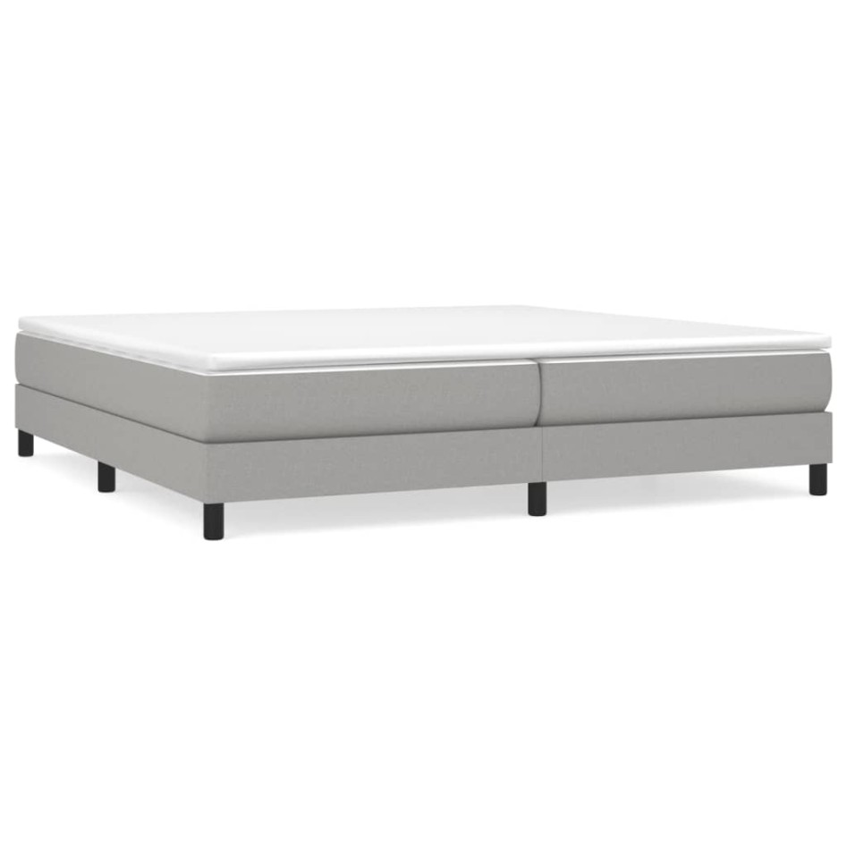 Estructura de cama box spring tela gris claro 200x200