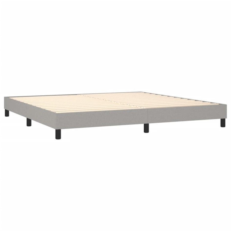 Estructura de cama box spring tela gris claro 200x200