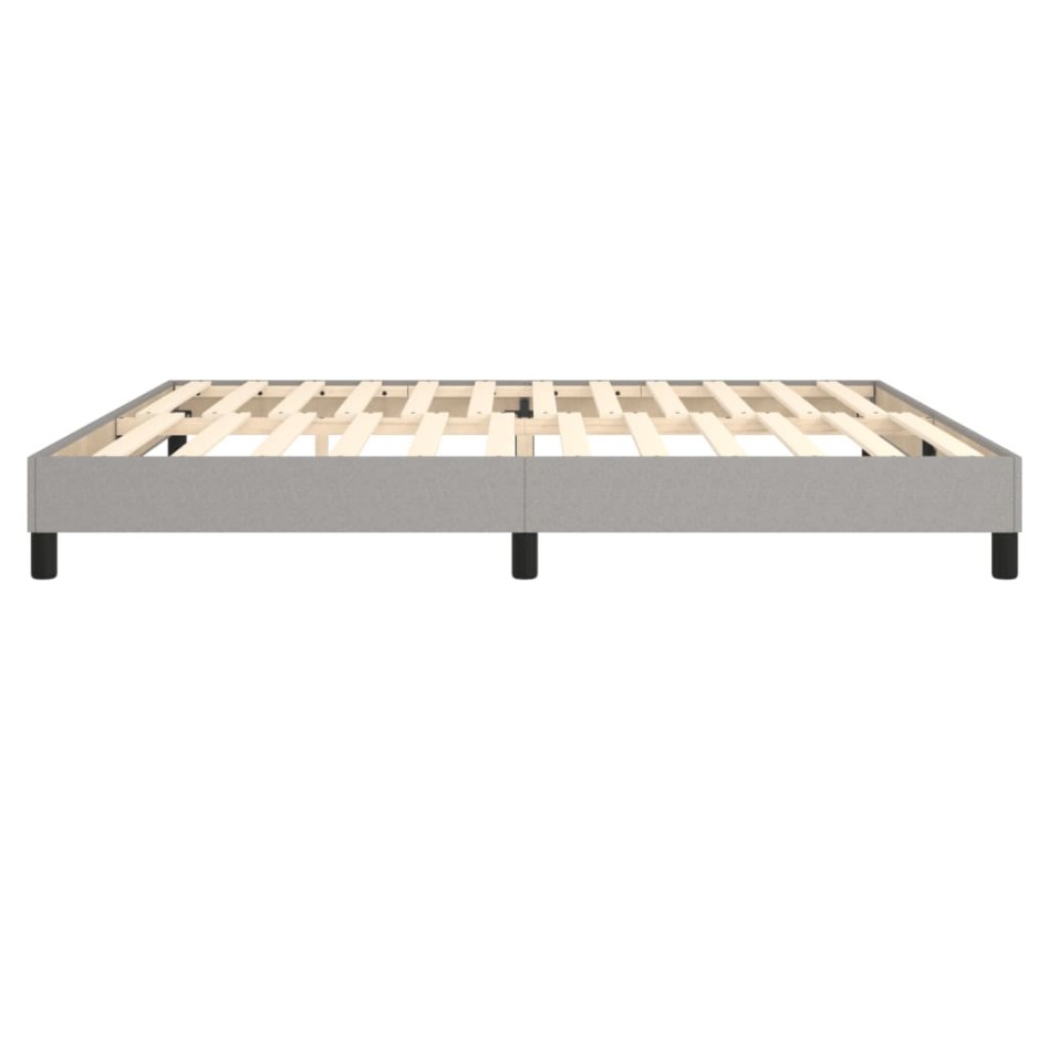 Estructura de cama box spring tela gris claro 200x200