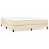 Estructura de cama box spring tela color crema 180x200