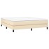 Estructura de cama box spring tela color crema 180x200