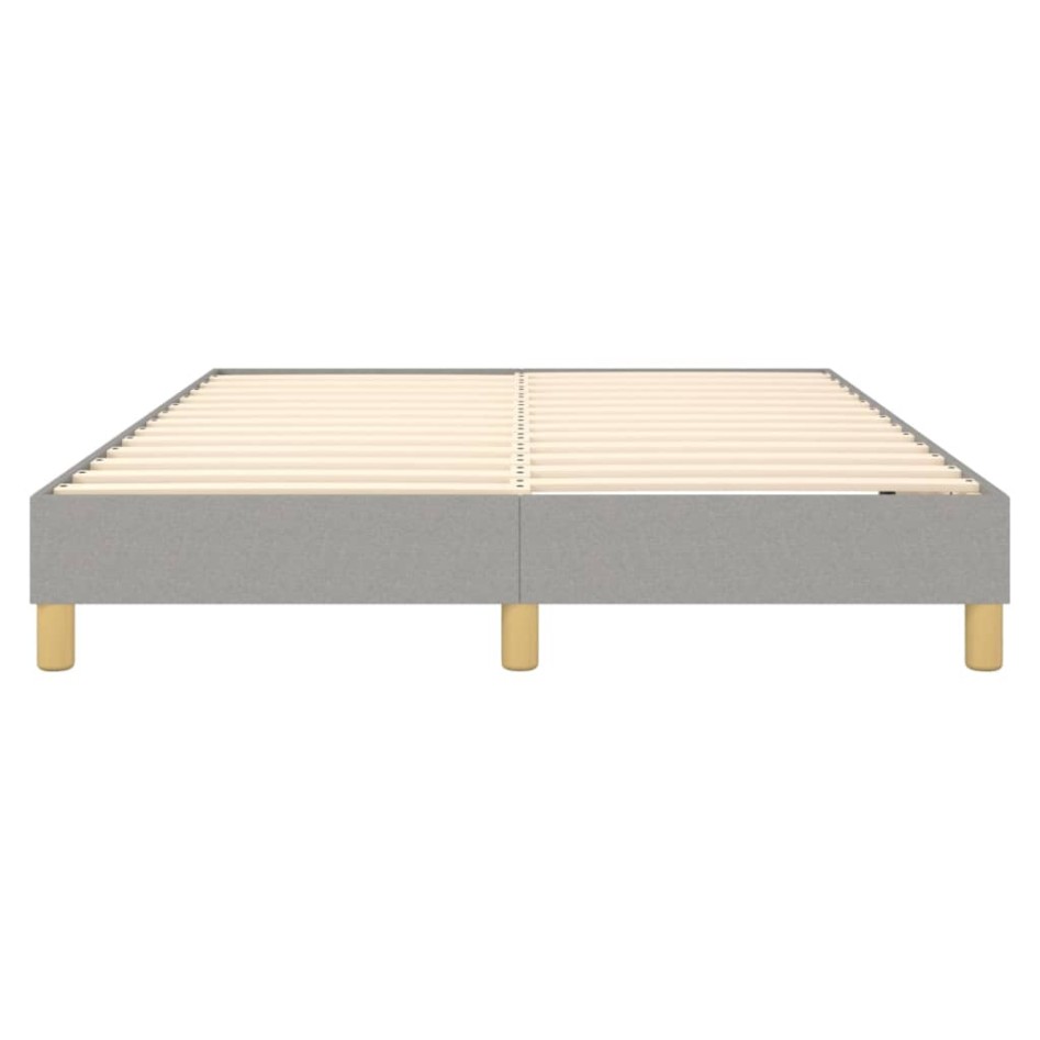 Estructura de cama box spring tela gris claro 140x190