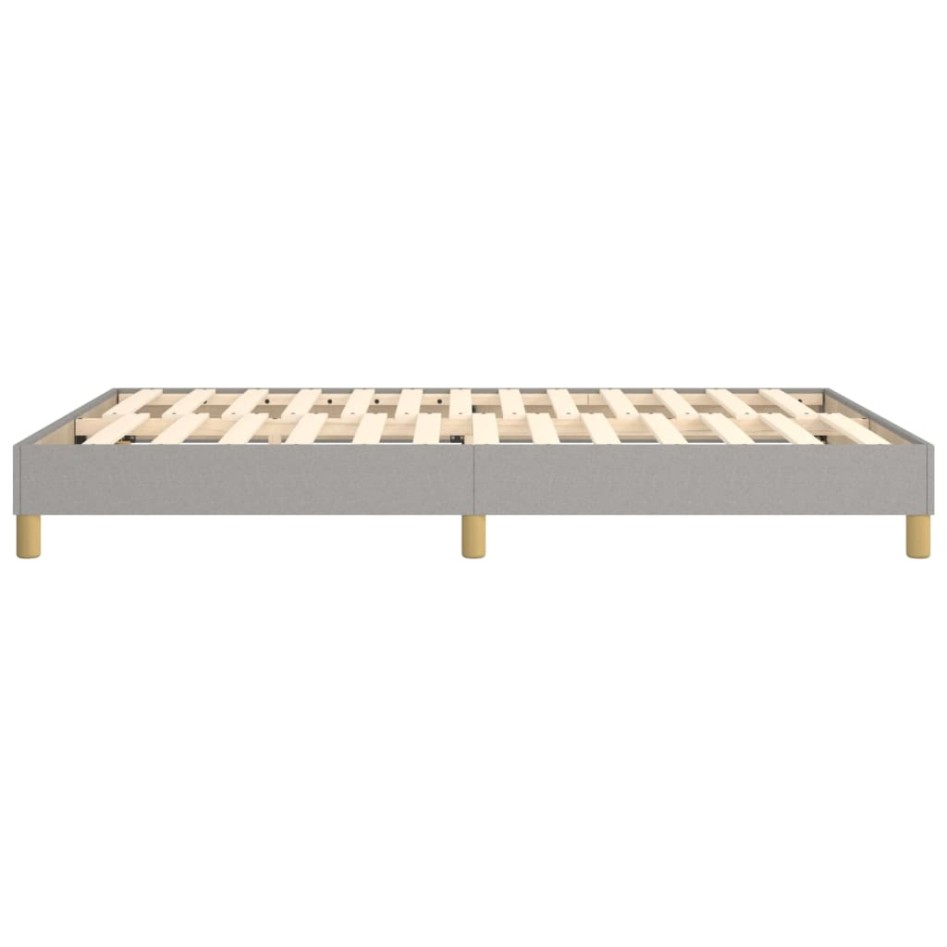 Estructura de cama box spring tela gris claro 140x190