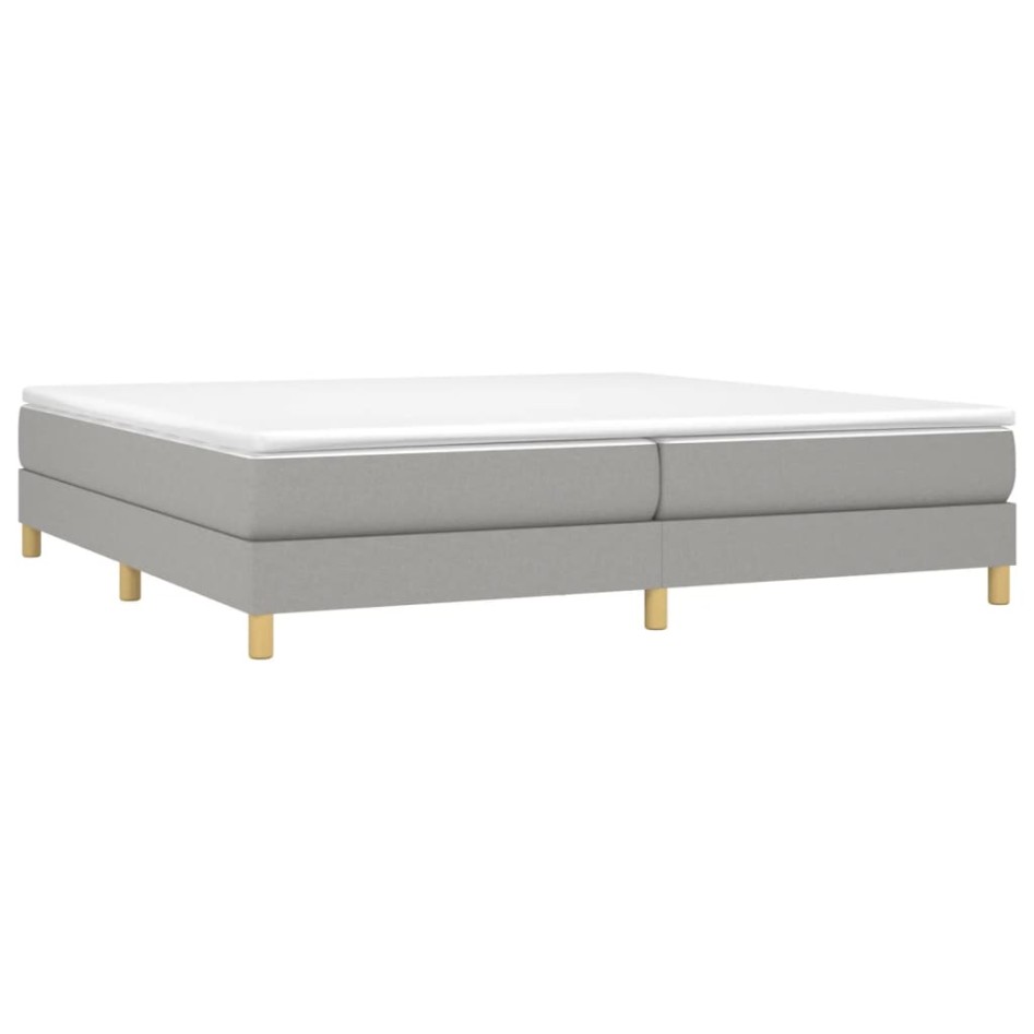 Estructura de cama box spring tela gris claro 200x200