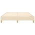 Estructura de cama box spring tela color crema 140x200