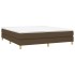 Estructura de cama box spring tela marrón 180x200