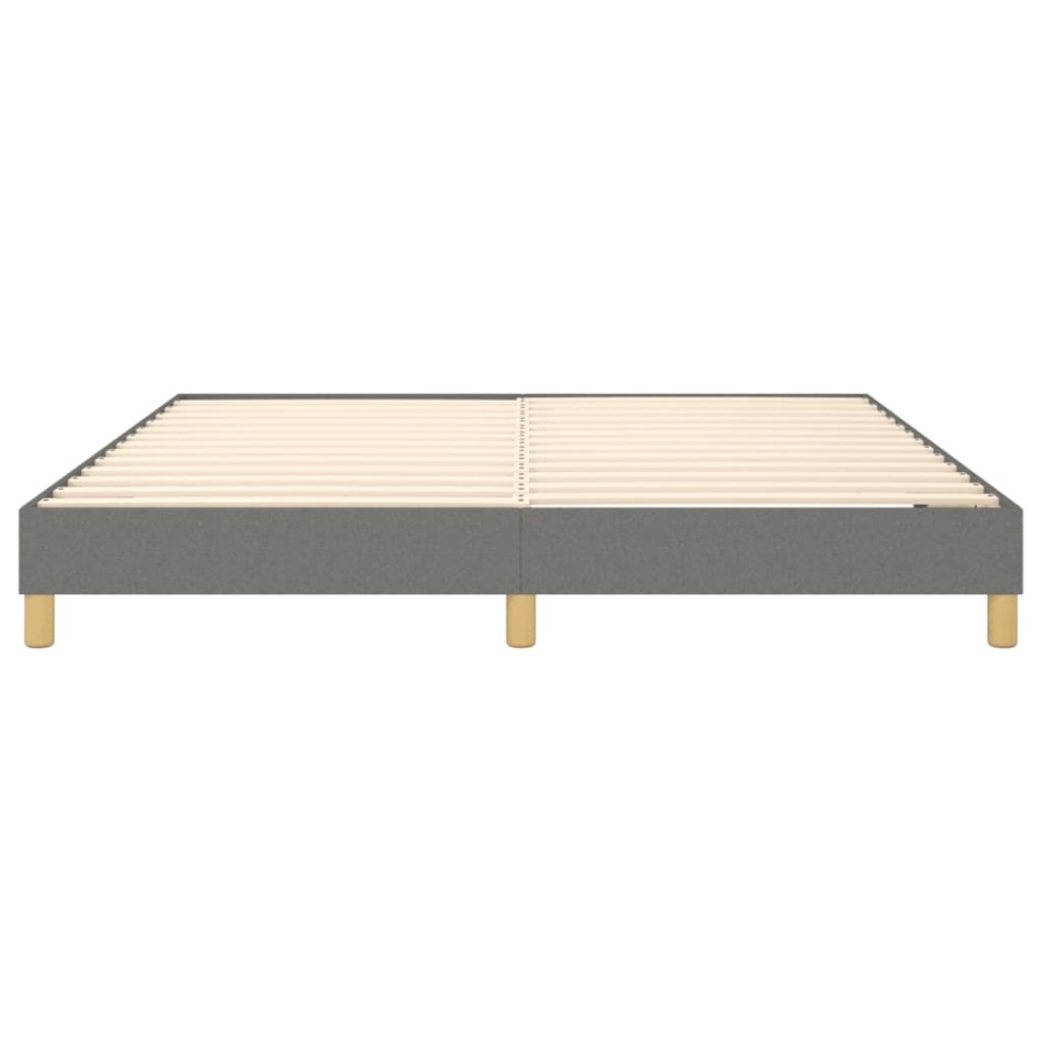 Estructura de cama box spring tela gris oscuro 180x200