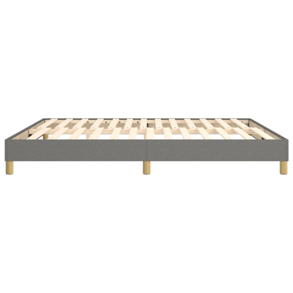 Estructura de cama box spring tela gris oscuro 180x200
