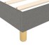 Estructura de cama box spring tela gris oscuro 180x200