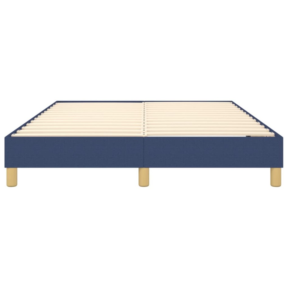 Estructura de cama box spring tela azul 140x190