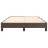 Estructura de cama box spring cuero sintético marrón 140x200