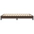 Estructura de cama box spring cuero sintético marrón 140x200