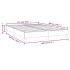 Estructura de cama box spring cuero sintético marrón 140x200