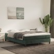 Estructura de cama box spring terciopelo verde oscuro 140x190cm