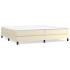 Estructura de cama box spring cuero sintético crema 200x200