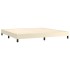 Estructura de cama box spring cuero sintético crema 200x200