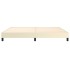 Estructura de cama box spring cuero sintético crema 200x200
