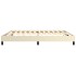 Estructura de cama box spring cuero sintético crema 200x200