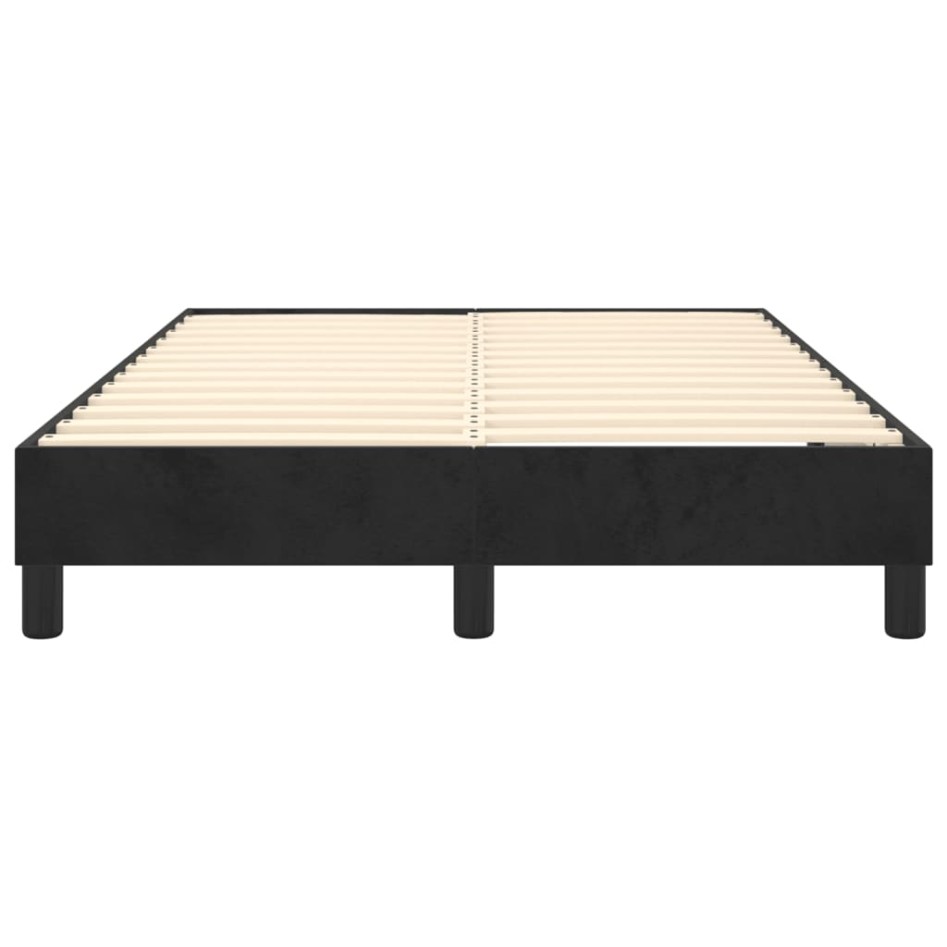 Estructura de cama box spring terciopelo negro 120x200