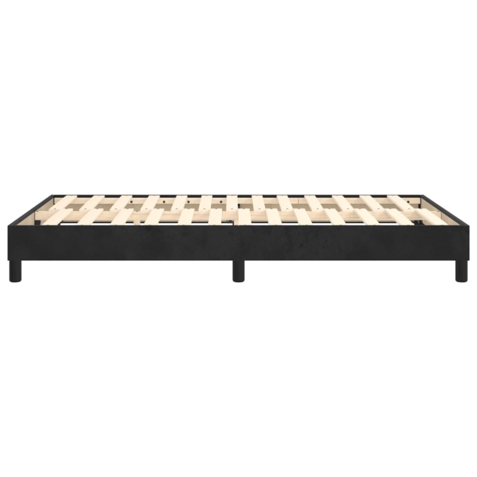Estructura de cama box spring terciopelo negro 120x200