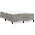 Estructura de cama box spring terciopelo gris claro 120x200