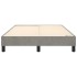 Estructura de cama box spring terciopelo gris claro 120x200