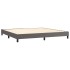 Estructura de cama box spring cuero sintético gris 200x200