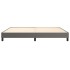 Estructura de cama box spring cuero sintético gris 200x200