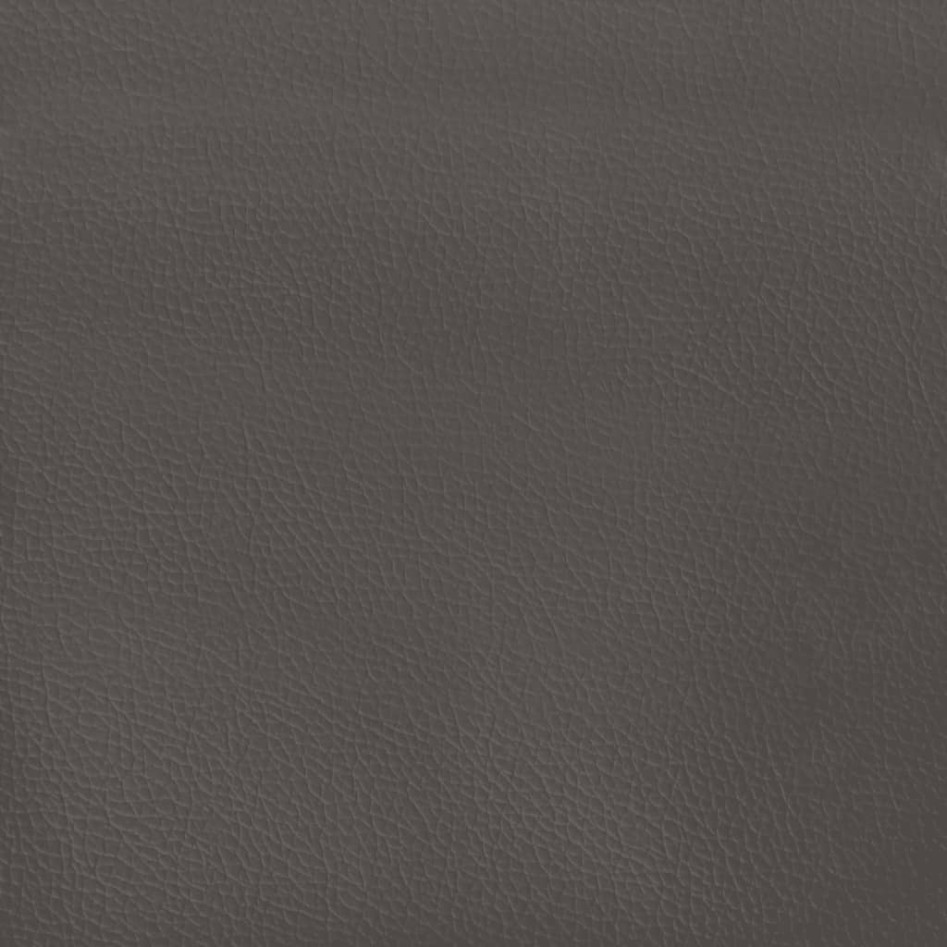 Estructura de cama box spring cuero sintético gris 200x200