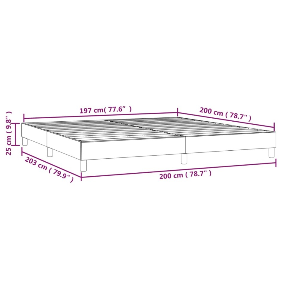 Estructura de cama box spring terciopelo rosa 200x200