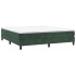 Estructura de cama box spring terciopelo verde oscuro
