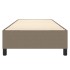 Estructura de cama box spring tela gris taupe 80x200