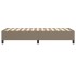 Estructura de cama box spring tela gris taupe 80x200