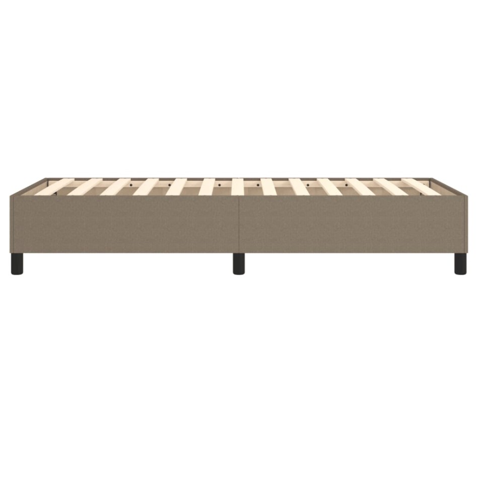 Estructura de cama box spring tela gris taupe 80x200