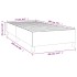 Estructura de cama box spring tela gris taupe 80x200