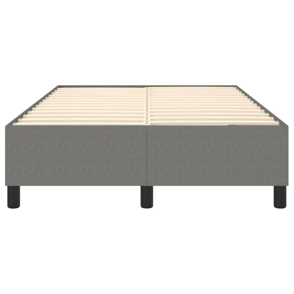 Estructura de cama box spring tela gris oscuro 120x200