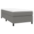 Estructura de cama box spring tela gris oscuro 100x200