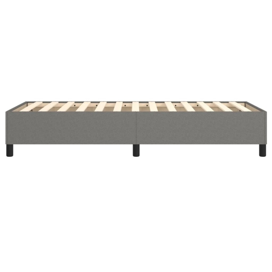 Estructura de cama box spring tela gris oscuro 100x200