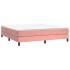 Estructura de cama box spring terciopelo rosa 160x200