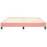 Estructura de cama box spring terciopelo rosa 160x200