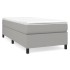 Estructura de cama box spring tela gris claro 90x200