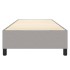 Estructura de cama box spring tela gris claro 90x200