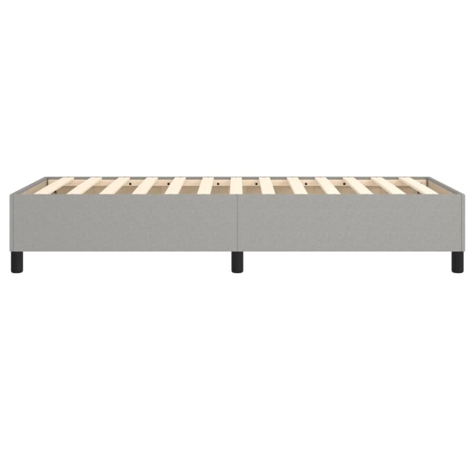 Estructura de cama box spring tela gris claro 90x200