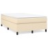 Estructura de cama box spring tela color crema 120x200