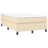 Estructura de cama box spring tela color crema 120x200