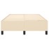 Estructura de cama box spring tela color crema 120x200