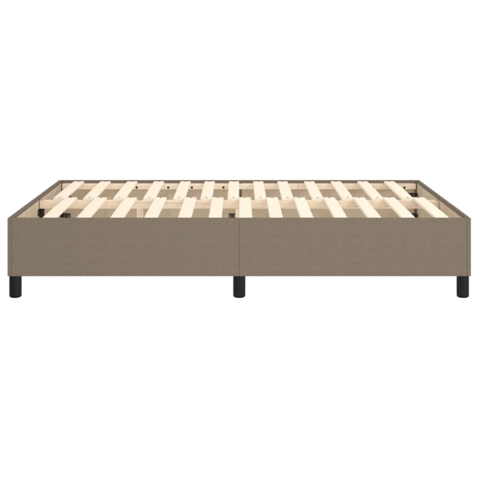 Estructura de cama box spring tela gris taupe 140x190