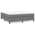 Estructura de cama box spring tela gris oscuro 180x200