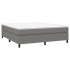 Estructura de cama box spring tela gris oscuro 180x200
